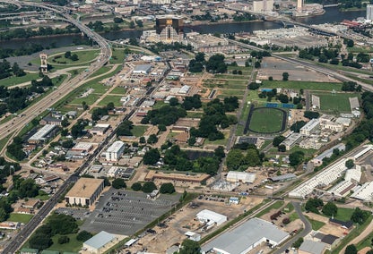 Aerial view of Bossier City downtown in Northwest Louisiana